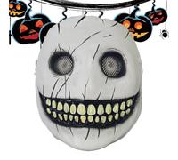 Générique Halloween Smiling Masque, Scary Ghost Costume for Cosplay, Prank, Stage Shows, Carnival Festival, Haunted House, Party Props for Youth Teens Adults Performance 18x20cm