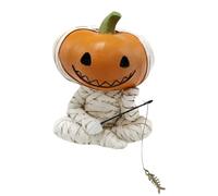 Générique Halloween Statue - Resin Gothic Figure for Water | Aquarium and Garden Pond Edge | Pumpkin Mummy Fishing Figure | Spooky Gothic Statue Decor for Party Home Garden Shelf Room Table Christmas