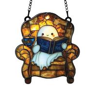 Générique Halloween Sun Catcher For Window,Hangable Window Decoration - 2D Acrylic Hangable Ghosts Pendant For Meditation Space Living Room Car Wall Halloween Craft Enthusiasts And Others