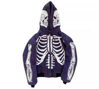 Générique Halloween Sweat sans Capuche Homme Cardigan Sweat-Shirt à pour Hommes, Printemps et Automne(Violet,3XL)