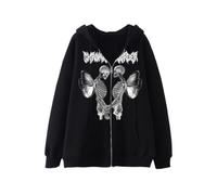 Générique Halloween Sweat-Shirts pour Hommes Capuche Sweat à zippé Homme, imprimé, Coupe Ample et décontractée, idéal Le Printemps l Automne. Streetwear Confortable. Cardigan Fermeture(Le Noir,3XL)