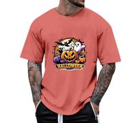 Générique Halloween T-Shirt Homme Costume Deguisement Problème Résolu Vêtements Lâche Col Rond Zombie Horreur Imprimé Haut Manches Courtes Idéal pour Les Fêtes et la Vie Quotidienne