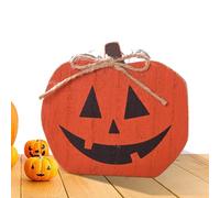 Générique Halloween Table Decorations - Mantle Wooden Pumpkin, Hat Ghost Candy | Corn Bat Signs for Tiered Tray, Desk Room Entryway with Autumn Harvest Theme Tabletop Centerpiece Arrangement Display