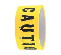 Générique Halloween Tape, Yellow Caution Roll with Scary Design, Warning Tape for Party Decor, Bold Scene Marker, Event Tool, Festive Accessory for Door, Window, Yard, Home, Offices 1.97x3.94 Inches