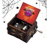 Générique Halloween Theme Music Box - Nightmare Before Music Box | Hand Crank Musîc Boxes | Classical Wood Musical Boxes | Vintage Wooden Musical Bôx| Wind-Up Halloween Musîc Bôx