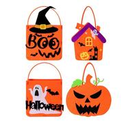 Générique Halloween Treat Bags - 4PCS Halloween Party Favor Bags with Twist Ties, Cellophane Candy Baggs for Trick Or Treat, Kids, School, Parties | Classroom & Gift