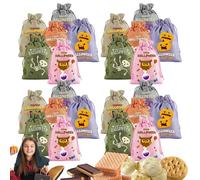 Générique Halloween Treat Bags, Treat Sacks, 24pcs Burlap Treats Pouches with Drawstring, 7 X 5 Inches, Happy Halloweens Sack for Kids, Men, Women, Candies Supplies, Party Favors, Multicolor