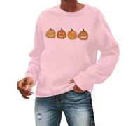 Générique Halloween Trenchs Pour Femmes Avec Capuche Sweat à manches longues et col du cou imprimé femme Chandails Longs Leggings(Rose,XXL)