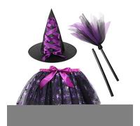 Générique Halloween Tutu Skirt, Girls Dress-Up Witch Costume, Breathable Layered Tulle Skirt, Lightweight and Easy to Layer for Princess, Easter, Photoshoot, Events, 11.81 Inches