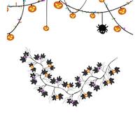 Générique Halloween Willow Vine Lights, Pumpkin Twig Garland, 54 LED Waterproof String Decor, 70.87 Inches, Flexible Festive Lighting, for Mirror, Porch, Garden, Bedroom, Staircase, Terrace, Window