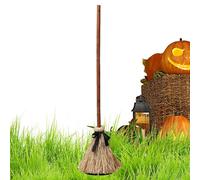Générique Halloween Witch Broom, Animated Floating Prop, 9.84x9.84x25.98 inches Prank Decoration Piece, Spooky Sound Accessory for Home Porch Yard Outdoor Living Room Patio Haunted House Display