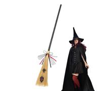 Générique Halloween Witch Broom | Evil Witchs Broomstick | Wooden Style Halloweens Horror | Hallooween Fancy Dress Costume Accessory for Masquerade Dress Up Decoration