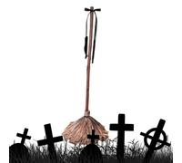 Générique Halloween Witch Broom, Spooky Floating Animated Decor, Moving Prop Decoration for Indoor, Outdoor Display, Fireplace, Yard, Bedroom, Garden, Patio, Holiday, and Farmhouse
