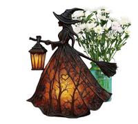 Générique Halloween Witch Decor, Table Centerpiece Sign, UV Resistant Light Decoration, Compact Spooky Witch Design, Ideal for Porch, Kitchen, Lawn, Bedroom, Window, Living Room and Bookshelf
