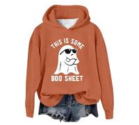 Générique Halloween Women Sweatshirt Sweatshirts Top Half Zip Hoodie Fall Trendy Pullover Oversized Womens Swestshirt Cute Clothes for Pink