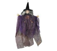 Générique Halloweens Witch Ornaments, Light-Up Glowing Witch Pendant, Spooky Tree Hanging Decor, Creepy Haunted House Prop, Halloween Accent for Wall, Room, Party Display, 12.6 inches