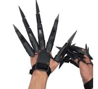 Générique Halłoween Articulated Finger, Scary Fake Fingers Skull Hands, Realistic Scary Claw Props for Role-Playing, Horror Costume Accessory, 1 Pair
