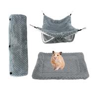 Générique Hamac à Hamster - Tunnel Nichoir Douillet en Peluche,Hamac pour Petits Animaux,pour Dodo Repos Cachette Jeu et Cage Hiver Hamster Furet