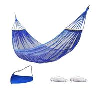 Générique Hamac en Corde Hickened for Jardin et extérieur, Maille, Portable, Simple, lit Suspendu, Double avec Sac(Blue-1)