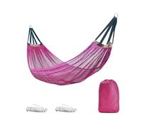 Générique Hamac Portable en Maille de Soie glacée, balançoire Loisirs Simple et Large avec Sac Rangement, lit Suspendu, Camping Plein air(Pink)