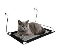 Générique Hamac pour Chat - Perchoir de Fenêtre pour Repos et Observation Quotidienne | Filet à Mailles avec Cadre en Métal Pliable, Espace Suspendu pour Intérieur Coin Fenêtre Étagère, 45x30x24,5 cm