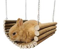 Générique Hamac pour Chinchilla | Balançoire en Bois D'enrichissement pour Animaux,Balançoire Jouet en Bois pour Gerbille - pour Gerbille Hamster Furet Lapin Cobaye Hérisson Nain
