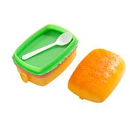 Générique Hamburger Lunch Box - 3 Tier Lunch Box | Hamburger Food Container with Spoon | Leakproof Luncch Container | Portable Cute Burger Boxes for Salads | Three-Layer Portable Luncch Boxes Student