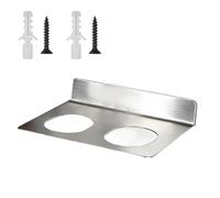 Générique Hammer Holder Shelf, Stainless Steel Tools Rack, Double Slot Storage Hook, Heavy Duty Wall Mount, Metal Tools Organizer, Garage Workshop Hanger, Tool Mount