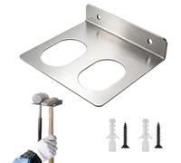 Générique Hammer Rack - 11x9.5cm/4.33x3.74 inches Double Slots Stainless Organizer - with Screws Hammer Holder Wall Mount,for Workshop Outdoor Woodworking Studio Shed Yard