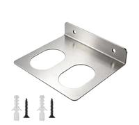 Générique Hammer Rack - 11x9.5cm, Stainless Steel Double Slot Heavy Duty Wall Mounted Tool Holder With Screws Garage Workshop Storage Organizer Space Saving Rack For Hammers