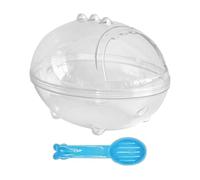 Générique Hamster Bathroom, Sand Bath Box, Cleaning & Bathing Accessory, 5.3x3.8x3.3 inches Sturdy Storage, Large Sand Container for Hamsters, Small Pets Care