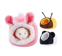 Générique Hamster Bed,1pcs Hamster Sleeping Mat,13x11x8cm Pet Bed House, Warm Sleep Mat for Hamsters, Cute Cartoon Rabbit Squirrel Mini Cage, Small Animal Beds, Animal Cage Accessories