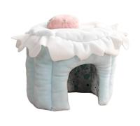 Générique Hamster Bed - Pet Bed | Small Pet Bed | Hamster Cave Bed with Soft Lining Cozy Bed with Chewable Toys Hamster Cave Bed Soft Warm House Bed for Small Pets Comfortable Hamster Cave Bed