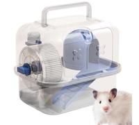 Générique Hamster Cage, Hamster Carrier Case, 9.45x7.09in Transparent Travel Carrier, Authentic Safe Design, Ventilated Pets Outing Box for Outdoor Adventures, Travel