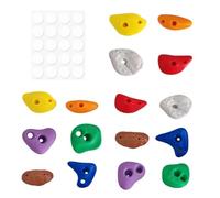 Générique Hamster Climbing Wall - 16 Piece Toy Set | Small Animal Holds | Bite Resistant 3D Printed Holds, 1.38x1.26 Inch, Includes 20 Dot Glue Tape, for Syrian Hamsters Gerbils & Cage Enrichment