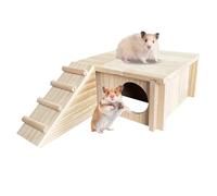 Générique Hamster House, Hamster Hut,Maison de Diapositives Amusantes en Bois | Accessoires en Cage avec échelle d'escalade, Petits Animaux de Compagnie DÉCORNS HABITATS pour