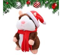 Générique Hamster Parlant - Jouets D'enregistrement Sonore De Animale en Peluche De 6 Pouces | Hamster Parlant Répète Ce Que Vous Dites Mimétisme Animal en Peluche Électronique Interactif pour