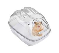 Générique Hamster Sand Bath Container - Gerbil Bathroom Box for Body Cleaning | Clear Chinchilla Bathtub, Small Animal Hygiene Container with Easy Access Design for Rabbits Mice and Rodents