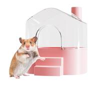 Générique Hamster Sand Bath Container, Large Transparent Hamster, 7.28x6.93x6.77 inches Small Animal Houses & Habitats, Sandbox for Cleaning, Playing, Exploring, and Sleeping