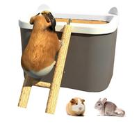 Générique Hamster Sand Box - Removable Pet Bowl, Gerbil Sand Bath Container | Cage Mouse Chinchilla Home Travel Enrichment Kit with Ladder Bathing Play Fun Small Animal Accessories Toy