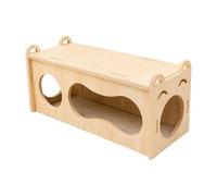 Générique Hamster Tunnel - 20x9x8cm Solid Wood Multi Channel Animal Shelter