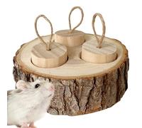 Générique Hamsters Foraging Toys, Wooden Snuffle Enrichment Toy, Adorable Enrichment Plush, Compact Rabbits and Small Pets, Interactive Treat Dispenser for Gerbils Rats Chinchillas Bunny