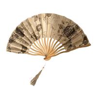 Générique Hand Fan Foldable, Vintage Folding Clacking Fan, Stylish, Portable Design, Handheld Cooling Accessory for Summer, Travel, Carnivals, Music Festivals Outdoor Concerts, 36x20cm