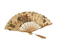 Générique Hand Fan Foldable, Vintage Folding Clacking Fan, Stylish, Portable Design, Handheld Cooling Accessory for Summer, Travel, Carnivals, Music Festivals Outdoor Concerts, 36x20cm