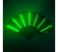 Générique Hand Fan Folding - Large Fabric Folding Fan With Sturdy Bamboo Frame, Portable Clack Fans | For Festivals, Raves, And Parties, Eye-Catching Fluorescent Design Under UV Light