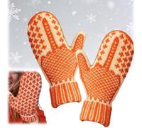 Générique Hand Knitted Hidden Middle Finger Mittens,Funny Cozy Winter Warm Gloves with A Hidden Attitude,Middle Finger Festival Mitten