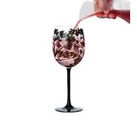 Générique Hand Painted Wine Glasses - 16oz Four Seasons Tree Glassware | Artistic Handcrafted Clear Glass for Red White Wine Cocktails Durable Decorative Drinkware Gift Home Bar Party