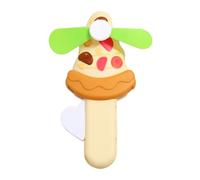 Générique Hand Press Fan, Fan Toy, Cooling Fans Cute Design Pizza Theme Child Friendly Lightweight Build Portable Size, for Boys Girls, Indoors, Outdoor 5.51x2.36x1.38 Inches