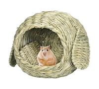 Générique Handcrafted Bunny Hideaway, Natural Grass Playhouse, Guinea Pig Hut Rabbit Play Houses Comfortable Bunny Shelter, Eco-Friendly Animal House, Material Grass, 1-3cm Difference in Size