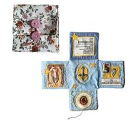 Générique Handcrafted Pocket Devotional, Portable Daily Prayer Book, Foldable Compact Size, Based Mini Scripture for Communion, Baptism, Home, Travel, Spiritual Practice, Gift Keepsake